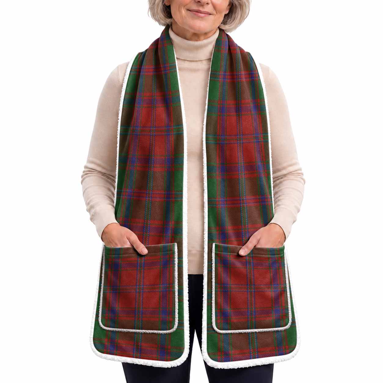 Stewart (Stuart) of Appin Tartan Hand-Warmer Pocket Scarf