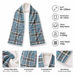 Thompson (Thomson) Tartan Hand-Warmer Pocket Scarf