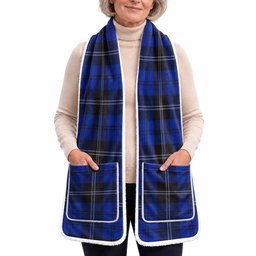 Swan Tartan Hand-Warmer Pocket Scarf
