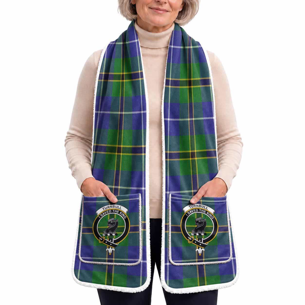 Turnbull Tartan Crest Pocket Scarf - Ultimate Plaid Gift Wrap