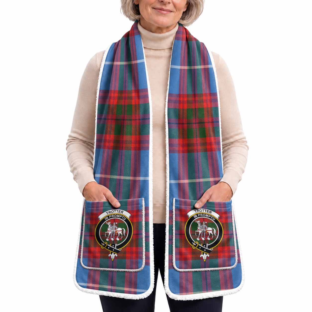 Trotter Tartan Crest Pocket Scarf - Ultimate Plaid Gift Wrap
