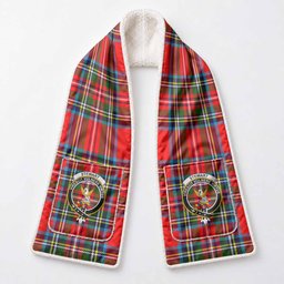 Stewart (Stuart) Tartan Crest Pocket Scarf - Ultimate Plaid Gift Wrap