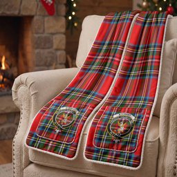 Stewart (Stuart) Tartan Crest Pocket Scarf - Ultimate Plaid Gift Wrap