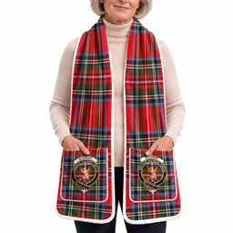 Stewart (Stuart) Tartan Crest Pocket Scarf - Ultimate Plaid Gift Wrap