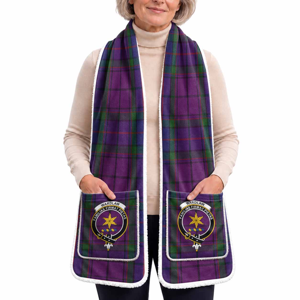 Wardlaw Tartan Crest Pocket Scarf - Ultimate Plaid Gift Wrap