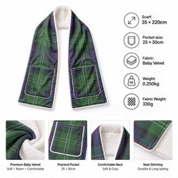 Sutherland Tartan Hand-Warmer Pocket Scarf