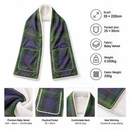 Watson Tartan Hand-Warmer Pocket Scarf