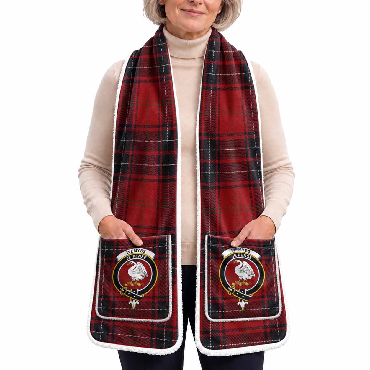 Wemyss Tartan Crest Pocket Scarf - Ultimate Plaid Gift Wrap