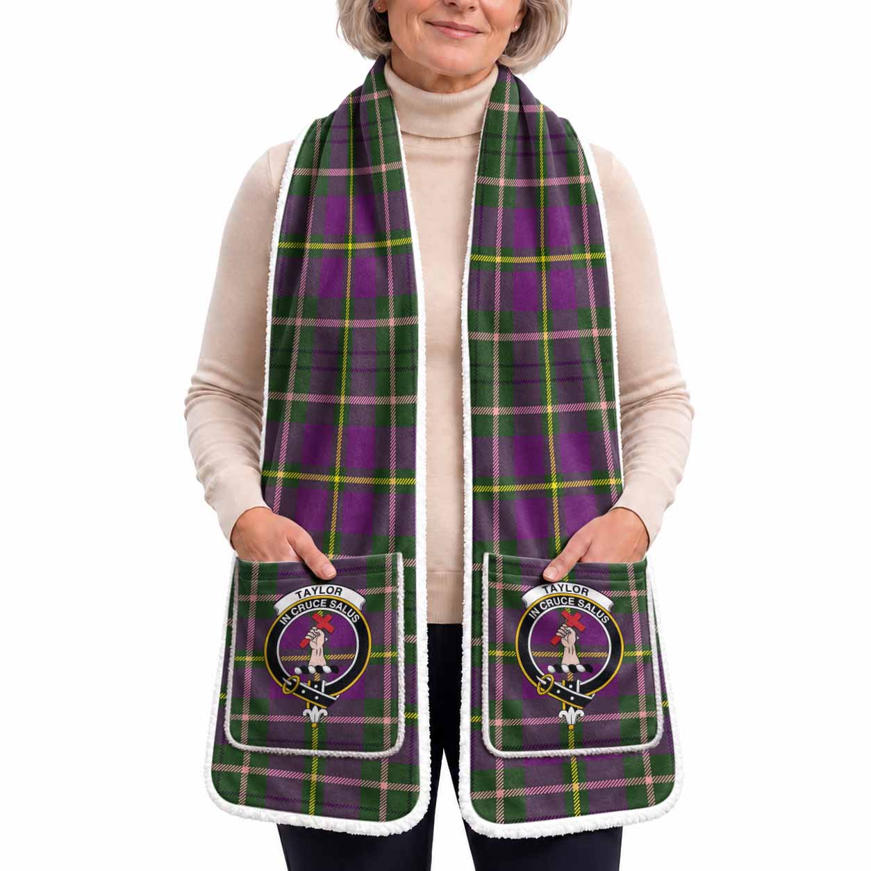 Taylor (Tailyour) Tartan Crest Pocket Scarf - Ultimate Plaid Gift Wrap