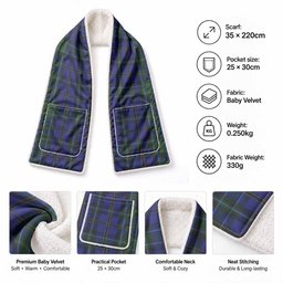 Weir Tartan Hand-Warmer Pocket Scarf