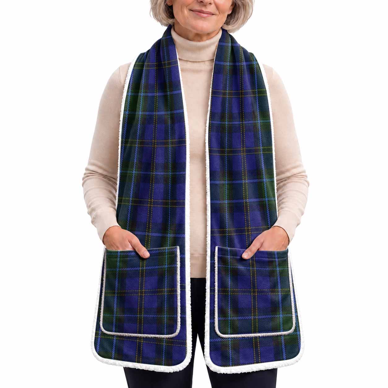 Weir Tartan Hand-Warmer Pocket Scarf