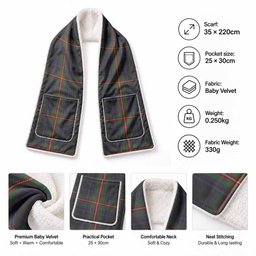 Watt Tartan Hand-Warmer Pocket Scarf