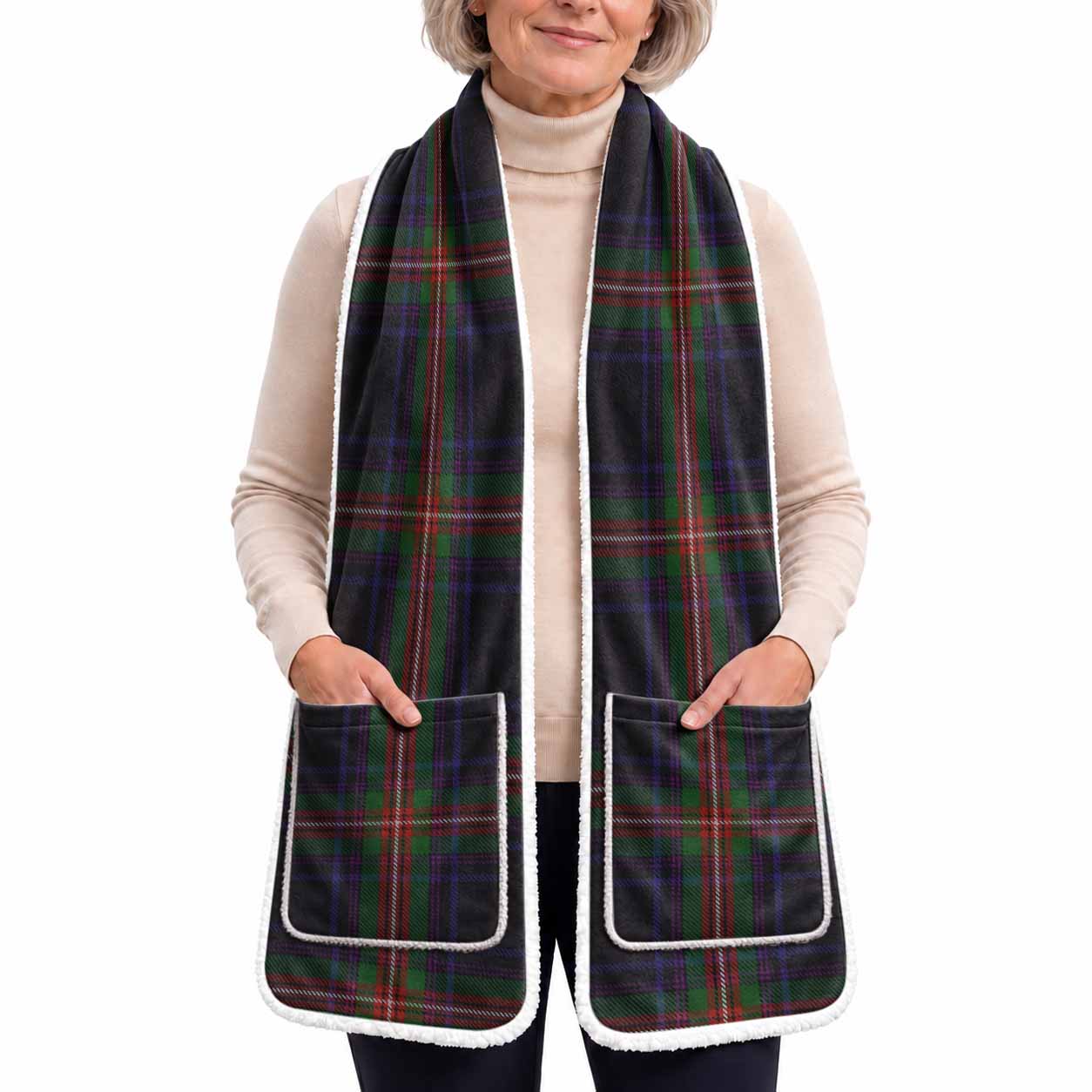 Watt Tartan Hand-Warmer Pocket Scarf