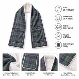 Stephenson (Stevenson) Tartan Hand-Warmer Pocket Scarf