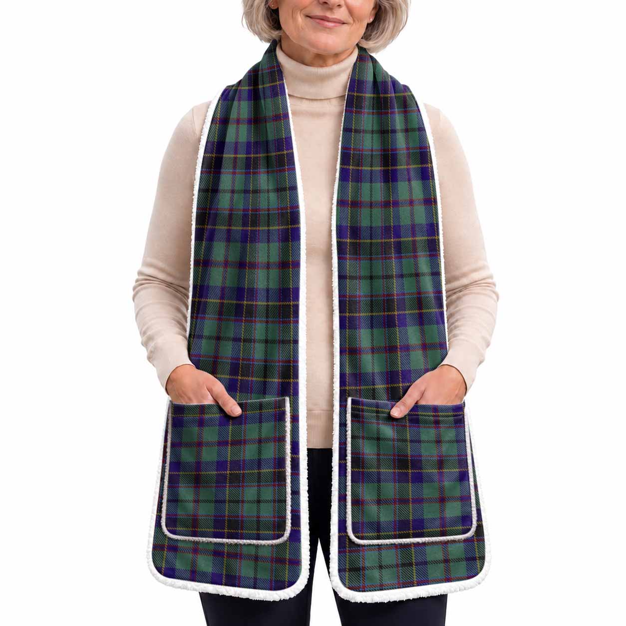 Stephenson (Stevenson) Tartan Hand-Warmer Pocket Scarf