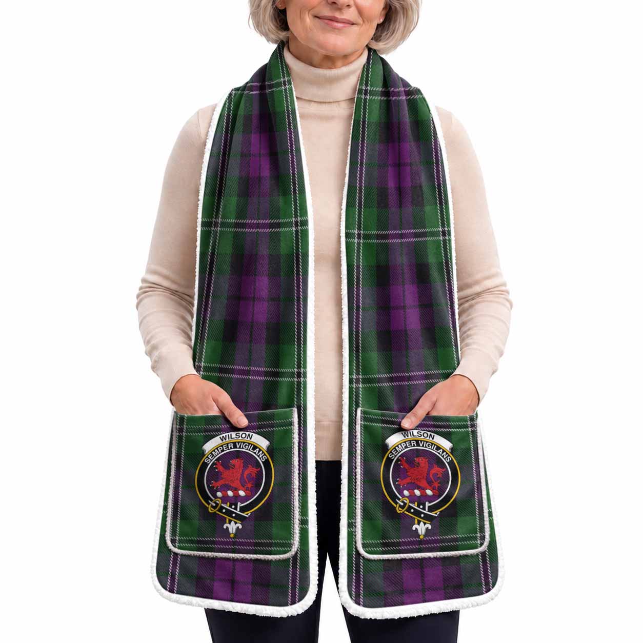 Wilson Tartan Crest Pocket Scarf - Ultimate Plaid Gift Wrap