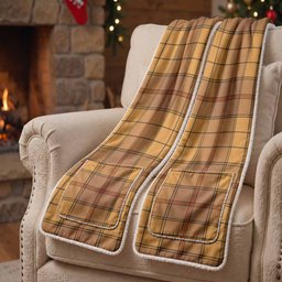 Ulster Tartan Hand-Warmer Pocket Scarf