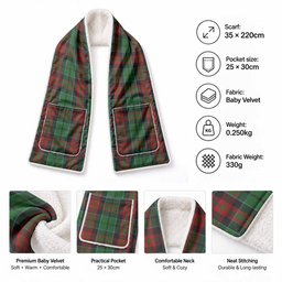 Walker Tartan Hand-Warmer Pocket Scarf