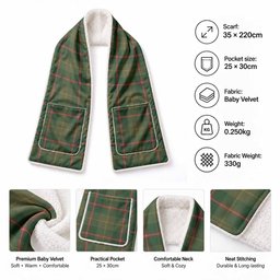 Symington Tartan Hand-Warmer Pocket Scarf
