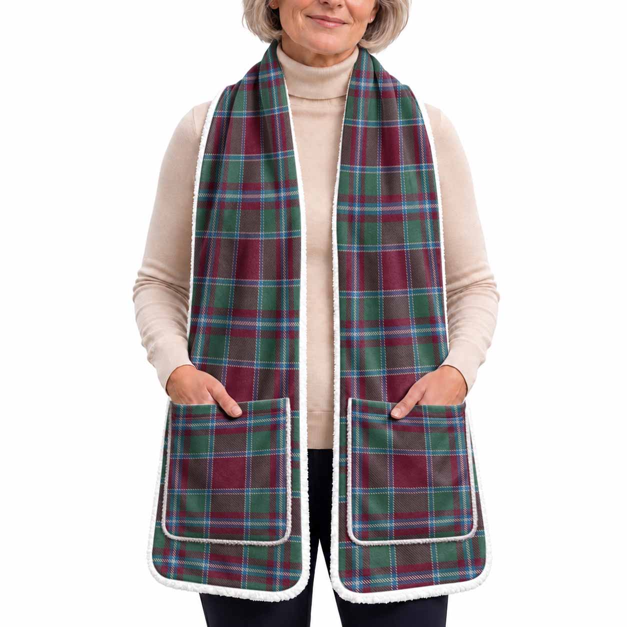 Spence (Spens) Tartan Hand-Warmer Pocket Scarf