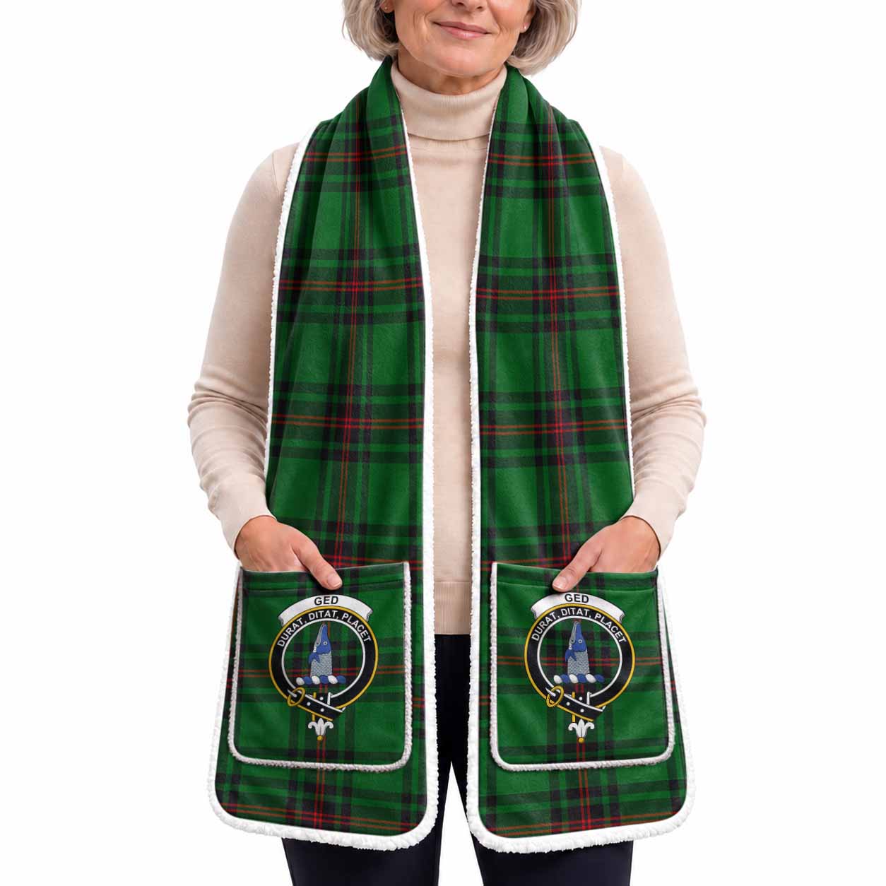 Ged Tartan Crest Pocket Scarf - Ultimate Plaid Gift Wrap