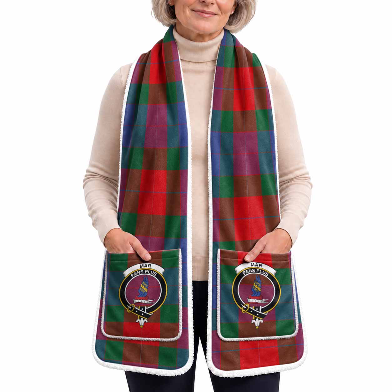 Mar Tartan Crest Pocket Scarf - Ultimate Plaid Gift Wrap