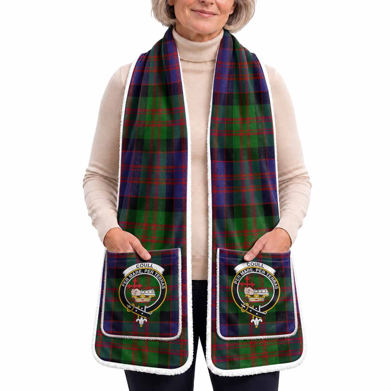 Coull Tartan Crest Pocket Scarf - Ultimate Plaid Gift Wrap