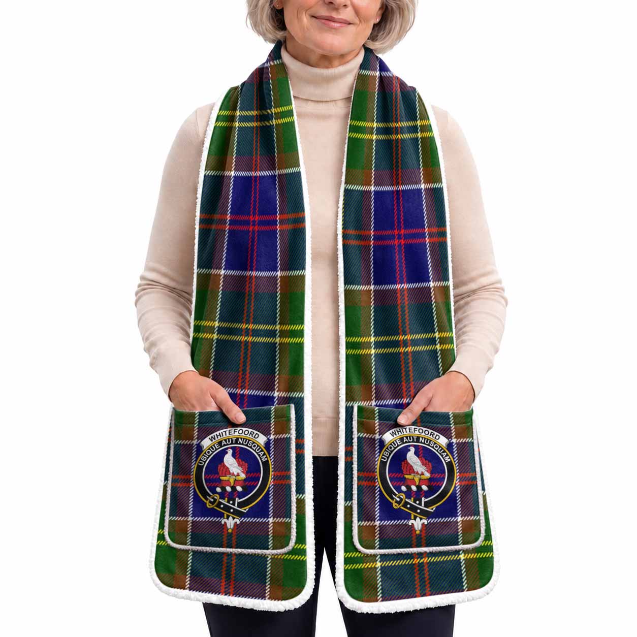 Whitefoord Tartan Crest Pocket Scarf - Ultimate Plaid Gift Wrap