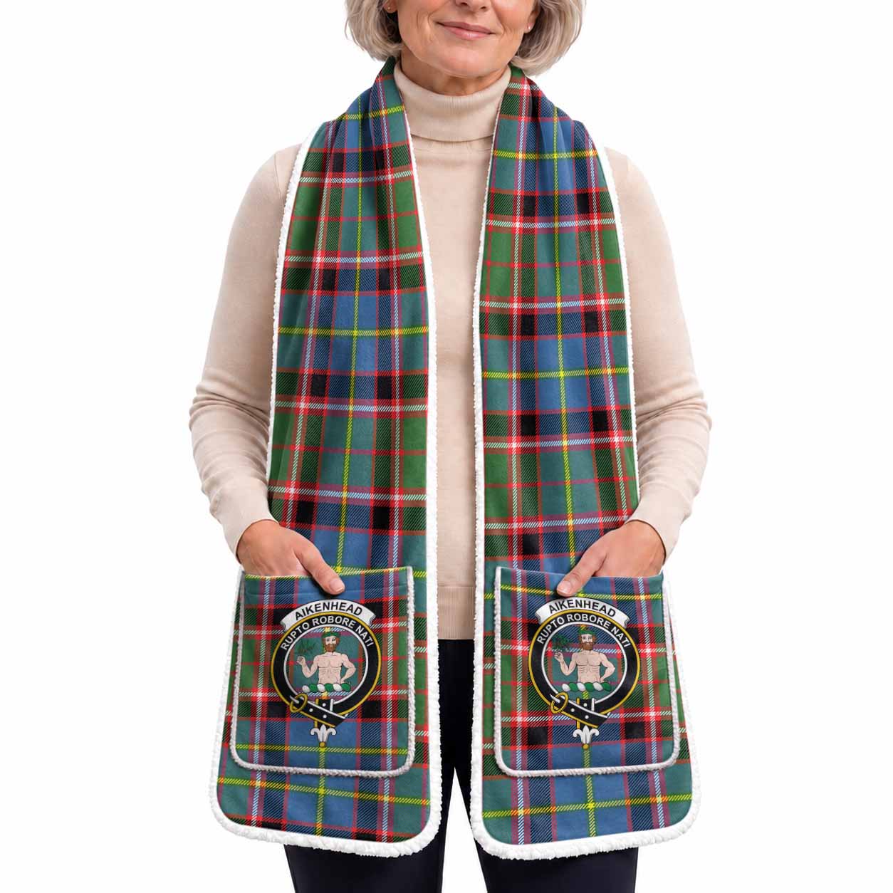 Aikenhead Tartan Crest Pocket Scarf - Ultimate Plaid Gift Wrap
