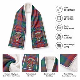 Fotheringham (Fotheringhame) Tartan Crest Pocket Scarf - Ultimate Plaid Gift Wrap