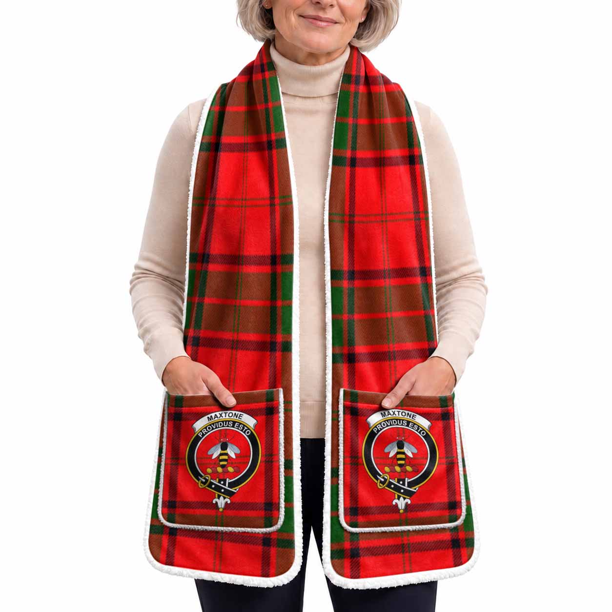 Maxtone Tartan Crest Pocket Scarf - Ultimate Plaid Gift Wrap