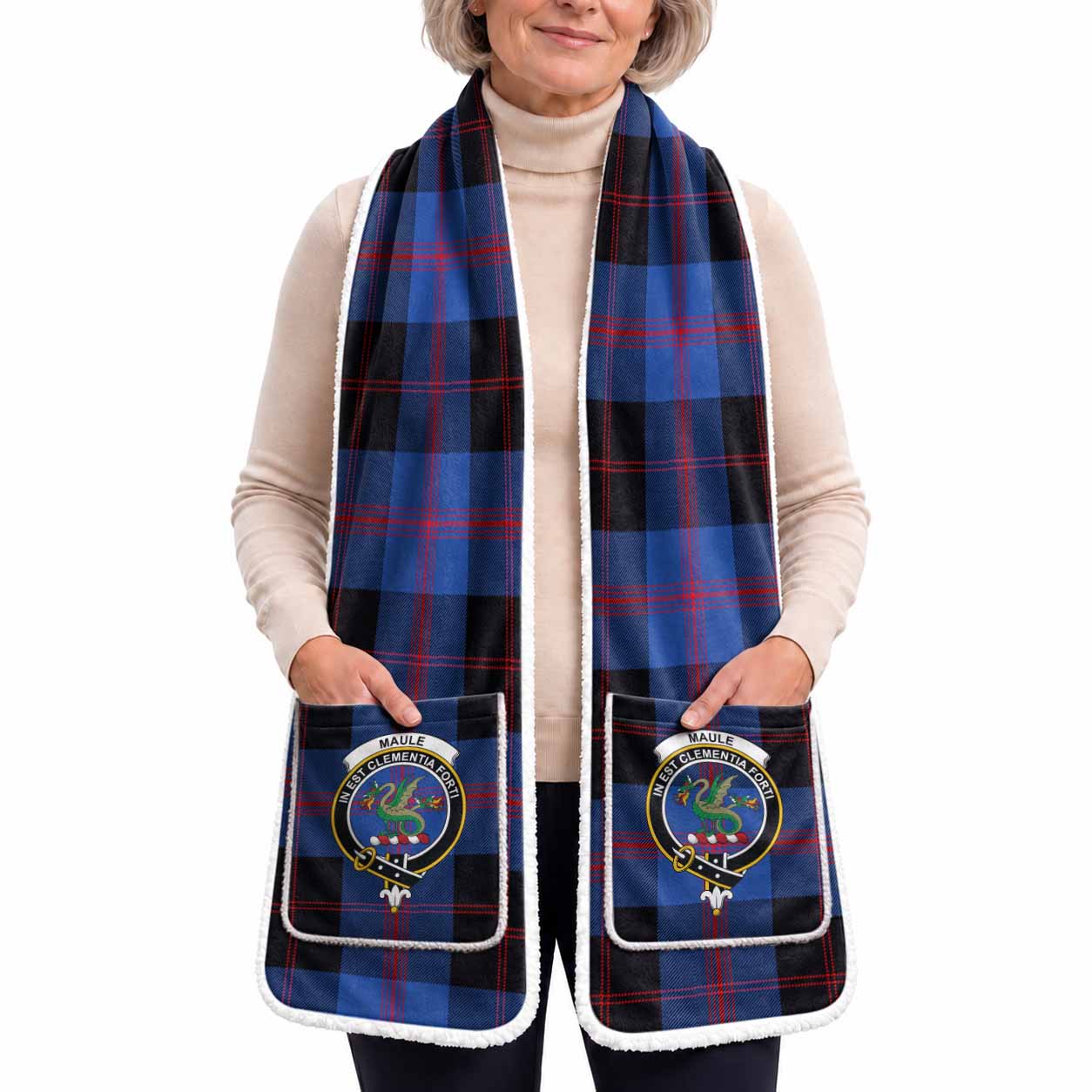 Maule Tartan Crest Pocket Scarf - Ultimate Plaid Gift Wrap