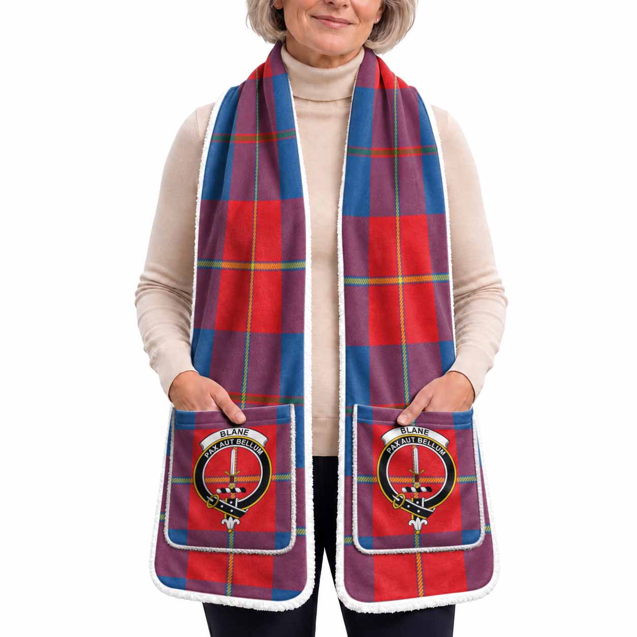 Blane Tartan Crest Pocket Scarf - Ultimate Plaid Gift Wrap