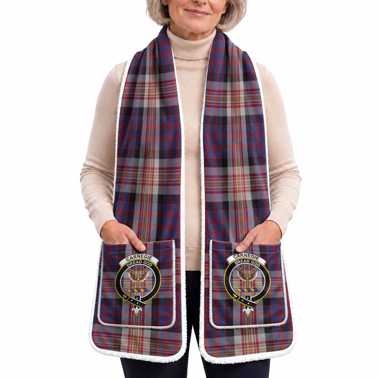 Carnegie Tartan Crest Pocket Scarf - Ultimate Plaid Gift Wrap