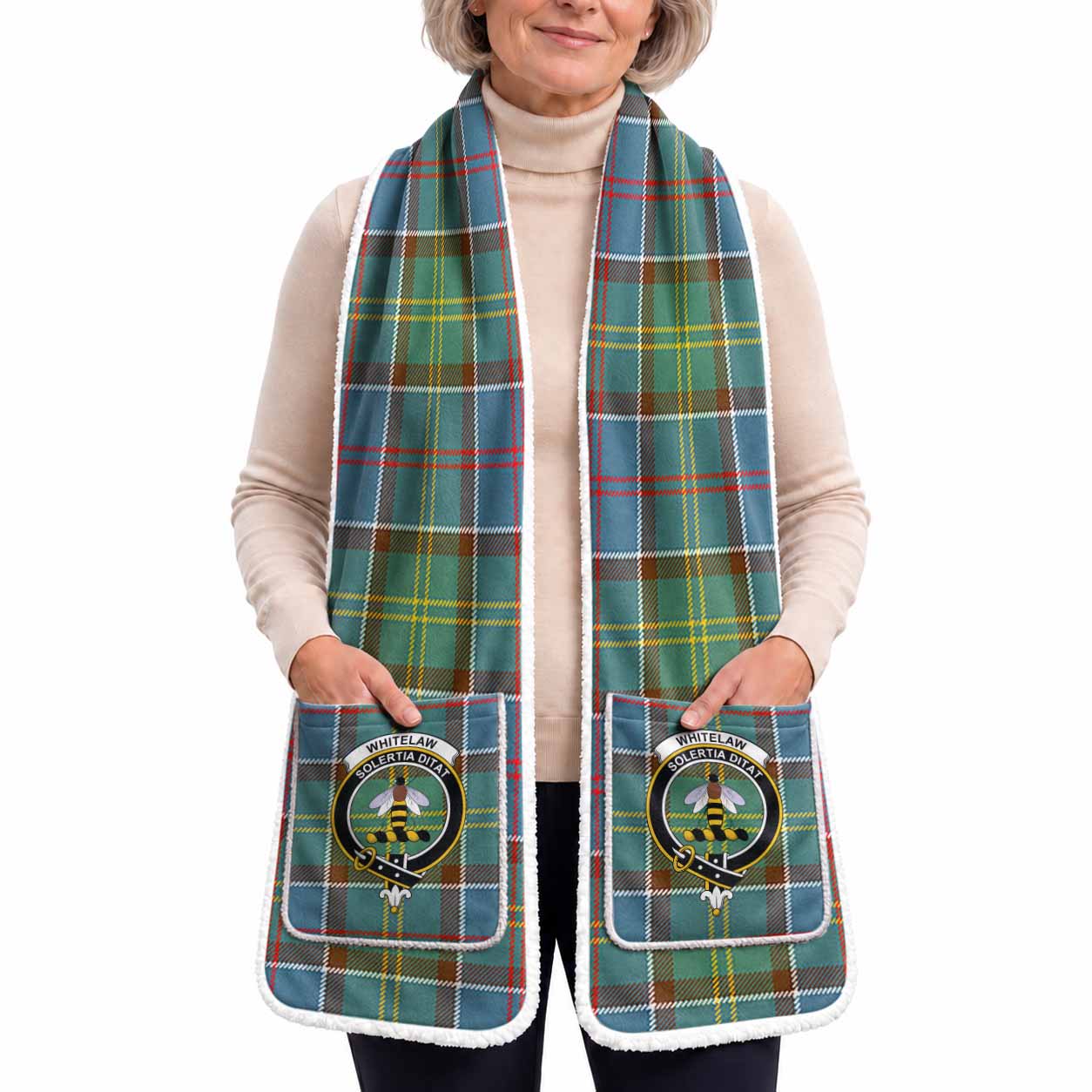 Whitelaw Tartan Crest Pocket Scarf - Ultimate Plaid Gift Wrap