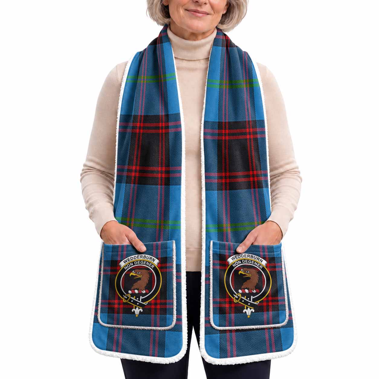 Wedderburn Tartan Crest Pocket Scarf - Ultimate Plaid Gift Wrap