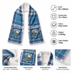 Hutton Tartan Crest Pocket Scarf - Ultimate Plaid Gift Wrap