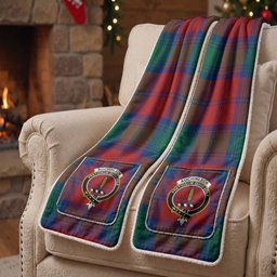 Auchinleck (Affleck) Tartan Crest Pocket Scarf - Ultimate Plaid Gift Wrap