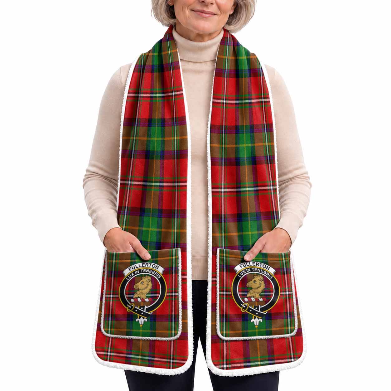 Fullerton Tartan Crest Pocket Scarf - Ultimate Plaid Gift Wrap