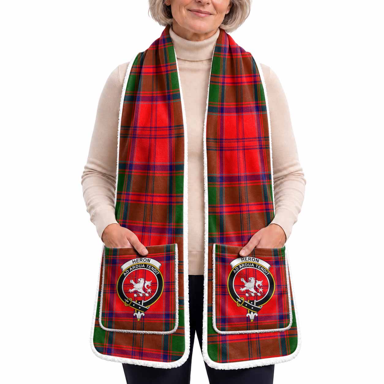 Heron Tartan Crest Pocket Scarf - Ultimate Plaid Gift Wrap