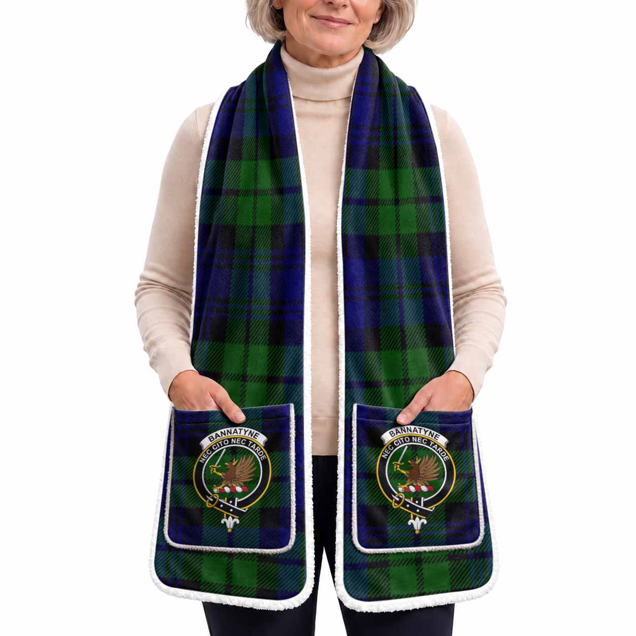 Bannatyne Tartan Crest Pocket Scarf - Ultimate Plaid Gift Wrap