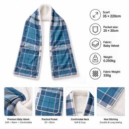 Hutton Tartan Hand-Warmer Pocket Scarf