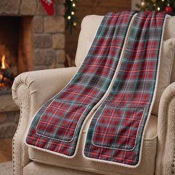British Columbia Tartan Hand-Warmer Pocket Scarf