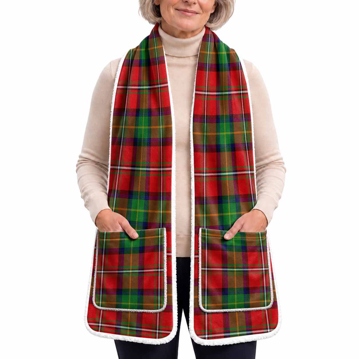 Fullerton Tartan Hand-Warmer Pocket Scarf