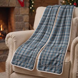 Conquergood Tartan Hand-Warmer Pocket Scarf