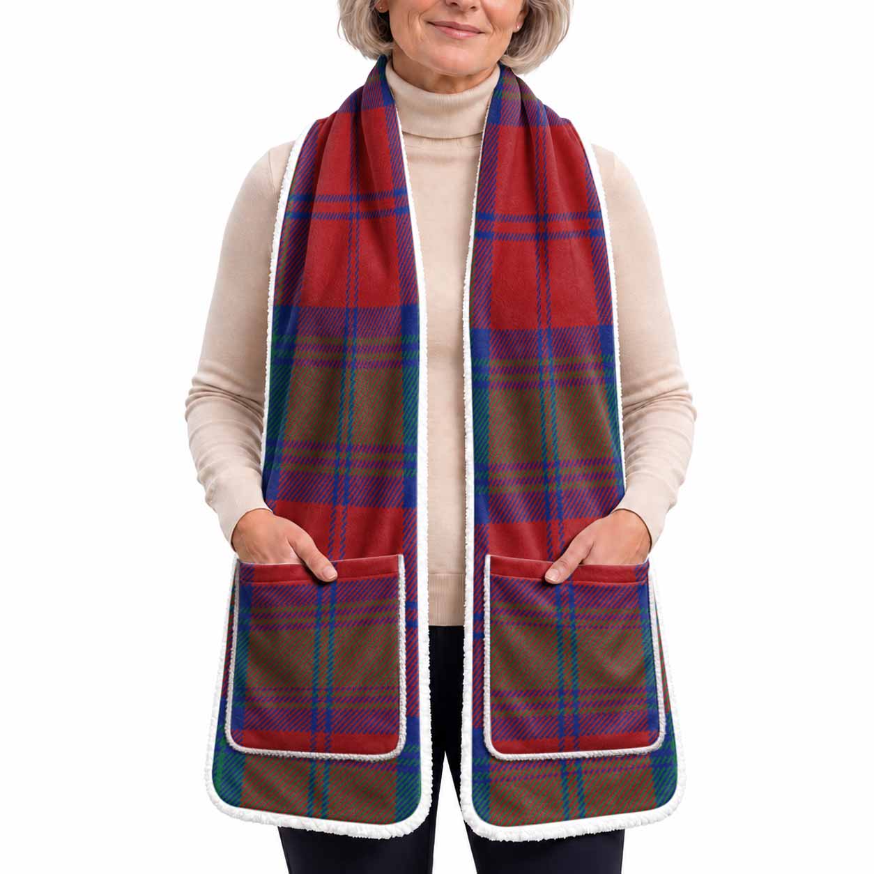 Byres (Byses) Tartan Hand-Warmer Pocket Scarf
