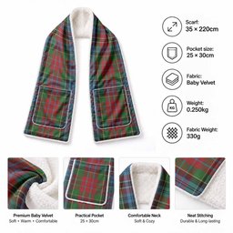 Kidd Tartan Hand-Warmer Pocket Scarf