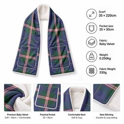 Canadian Centennial Tartan Hand-Warmer Pocket Scarf