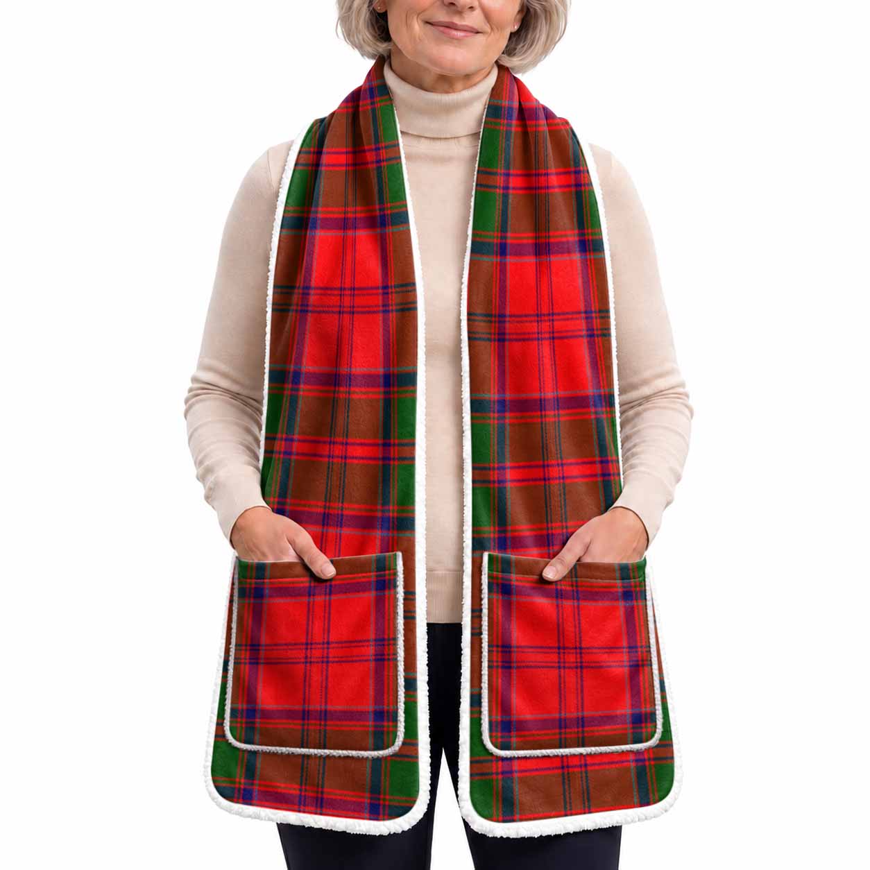 Heron Tartan Hand-Warmer Pocket Scarf