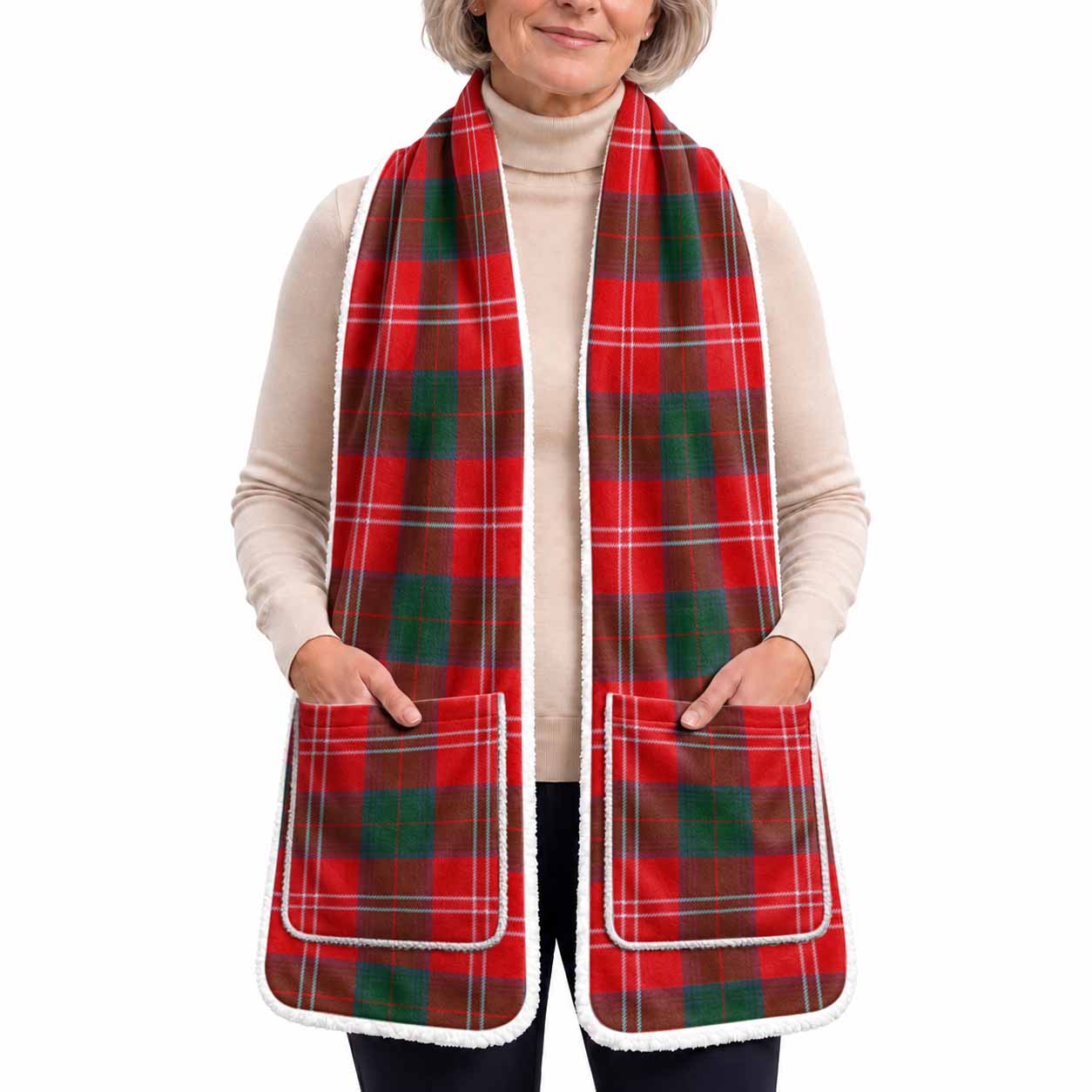 Fenton Tartan Hand-Warmer Pocket Scarf